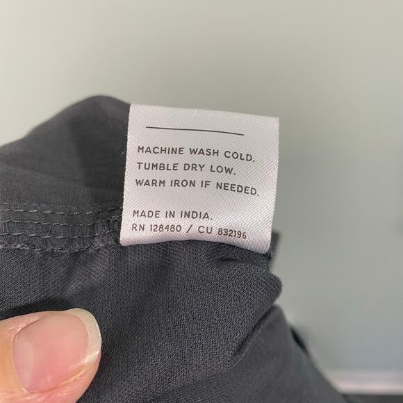 Pact Men Grey Twill Organic Cotton Pull On Straight Leg Pants Size L NWT - Picture 7 of 7